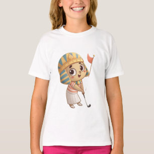 König Tut spielt Golf  Lustige altägyptische Kunst T-Shirt