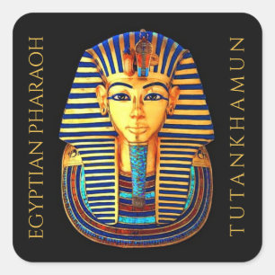 König Tutankhamun alter ägyptischer Pharao Quadratischer Aufkleber