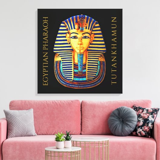 König Tutankhamun Antiker ägyptischer Pharao Leinwanddruck (Insitu (Wohnzimmer))
