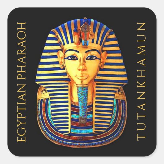 König Tutankhamun Antiker ägyptischer Pharao Quadratischer Aufkleber (Vorderseite)