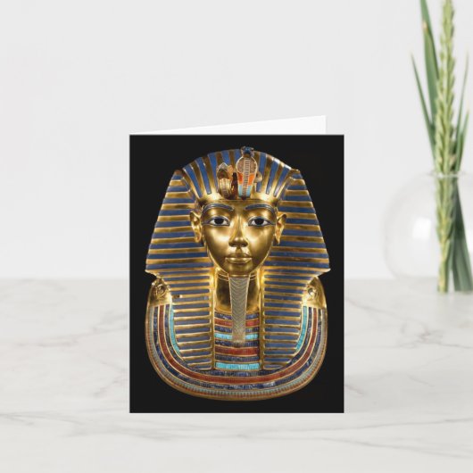 König Tutankhamun, Goldmaske, Pharao in Ägypten Karte (Vorderseite)