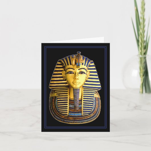 König Tutankhamun, Goldmaske, Pharao in Ägypten Karte (Vorderseite)
