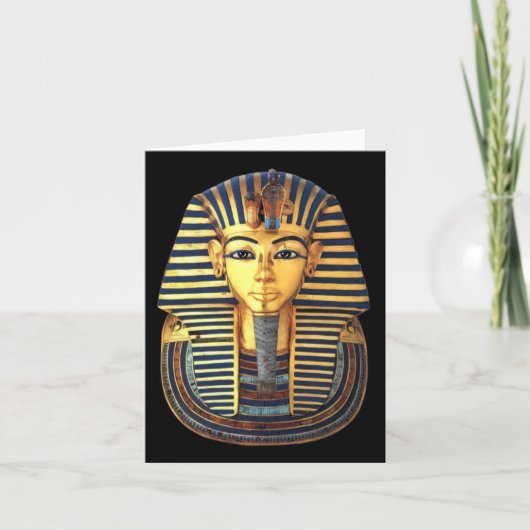 König Tutankhamun, Goldmaske, Pharao in Ägypten Karte (Vorderseite)