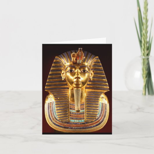 König Tutankhamun, Goldmaske, Pharao in Ägypten Karte (Vorderseite)