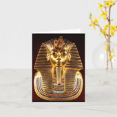 König Tutankhamun, Goldmaske, Pharao in Ägypten Karte (Gelbe Blume)