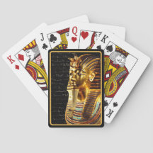 König Tutankhamun mit Hieroglyphen Gold und Schwar