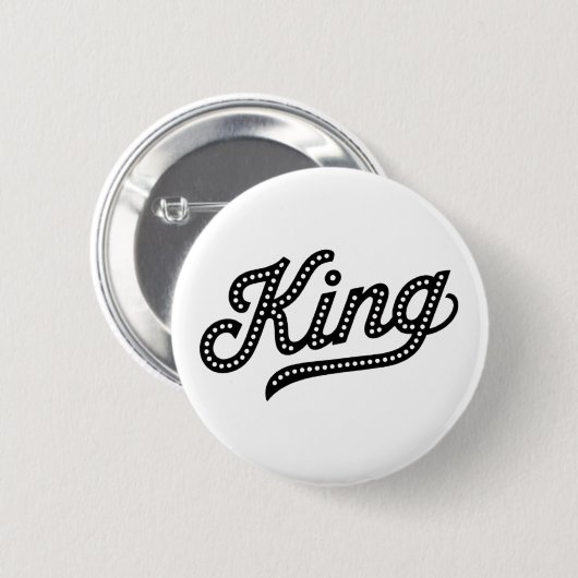 König Typography elegantes Design Button (Vorne & Hinten)