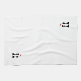 König-u. Königin-Schach-Liebe Küchentuch