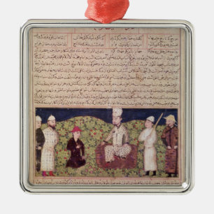 König umgeben von den Höflingen Ornament Aus Metall