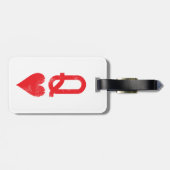 König und Königin der Herz-Spielkarte-Paare Gepäckanhänger (Rückseite horizontal)