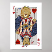 König und Königin der Herzen Löwen - Blau Poster (Vorne)
