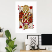 König und Königin der Herzen Löwen Poster (Heimbüro)