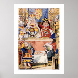 König und Königin der Herzen Vintage Alice im Wund Poster
