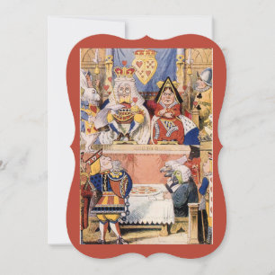 König und Königin der Herzen Vintage Alice Wunderl Einladung