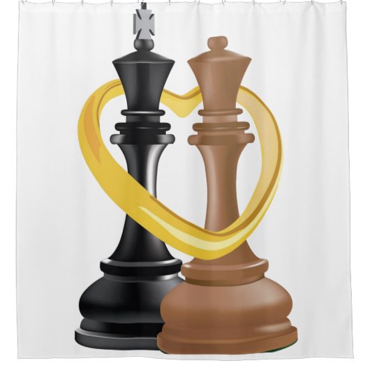 König und Königin Duschvorhang (Vorderseite)