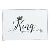 "König" und "Königin" Kissenbezug (Vorderseite-Rechts)