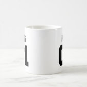 König und Königin| Moderne Typografie Kaffeezucht Kaffeetasse (Mittel)