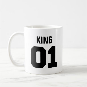 König und Königin  Moderne Typografie Kaffeezucht  Kaffeetasse