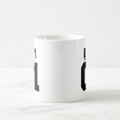 König und Königin| Moderne Typografie Kaffeezucht Kaffeetasse (Mittel)
