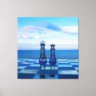 König und Königin von Glas. Leinwanddruck
