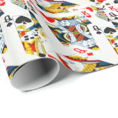 König- und Königinkarte Geschenkpapier (Rolleneckpunkt)