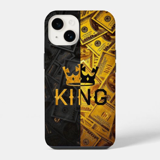 König und viel Geld. iPhone Hülle (Rückseite)