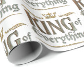 König von allem - Jesus Weihnachtskrone Geschenkpapier (Rolleneckpunkt)