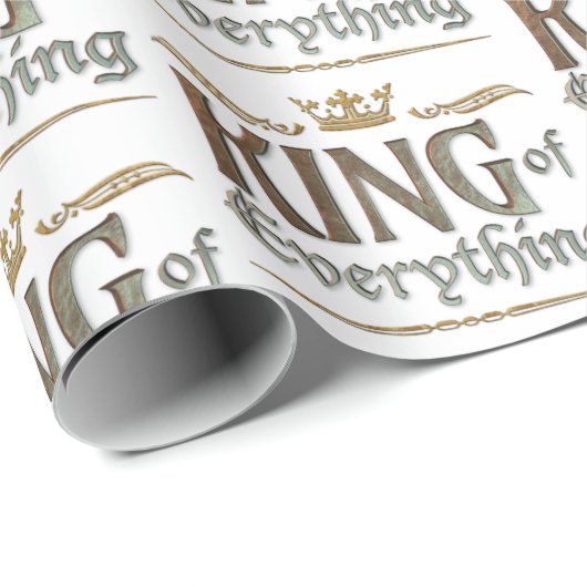 König von allem - Jesus Weihnachtskrone Geschenkpapier (Rolleneckpunkt)