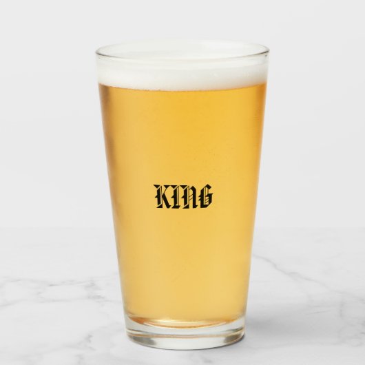 KÖNIG VON BIERGLAS GLAS (Vorne (Gefüllt))