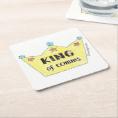 König von comms Untersetzer/beermat Rechteckiger Pappuntersetzer (angewinkelt)