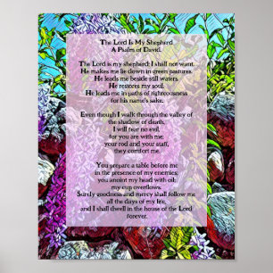 König von David Psalm 23 Bibelzitat Poster