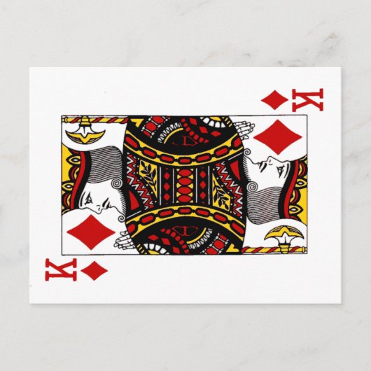 König von Diamanten Postkarte (Vorderseite)