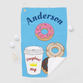 König von Doughnut Golfhandtuch (Insitu)