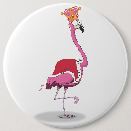 König von Flamingos Button (Vorderseite)