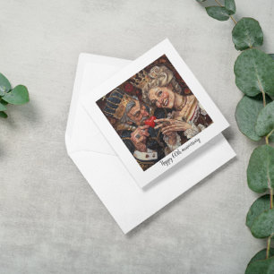 König von Herzen gibt der Königin das Herz, anpass Feiertagskarte