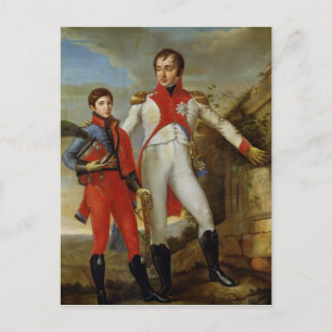 König von Holland und Kronprinz von Holland Postkarte