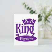 König von Karaoke Postkarte (Stehend Vorderseite)