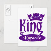 König von Karaoke Postkarte (Vorne/Hinten)