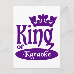 König von Karaoke Postkarte