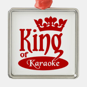 König von Karaoke Silbernes Ornament