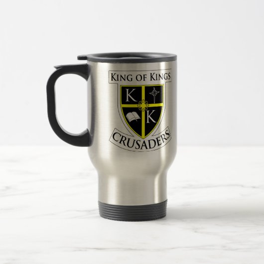 König von Königen Travel Mug w/Shield Reisebecher (Links)