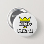 König von Mathe Button (Vorne & Hinten)