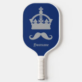 König von Mustaches individuelle Name Pickleball Schläger (Vorderseite)