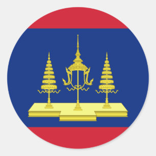 König von Siam, thailändische Flagge Runder Aufkleber