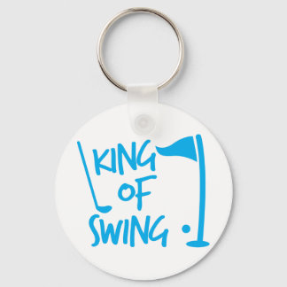 König von SWING! Golfball und Golfclub Schlüsselanhänger