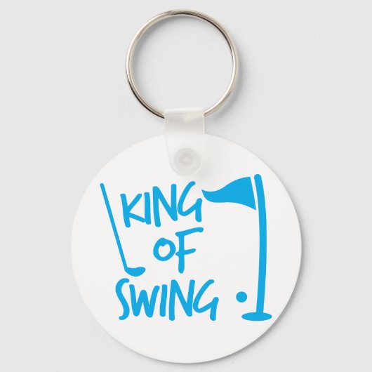 König von SWING! Golfball und Golfclub Schlüsselanhänger (Vorderseite)