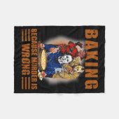 König, weil Mord ist falsch Spaß Halloween Fleecedecke (Vorderseite (Horizontal))