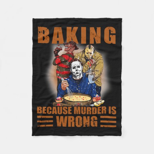 König, weil Mord ist falsch Spaß Halloween Fleecedecke (Vorderseite)