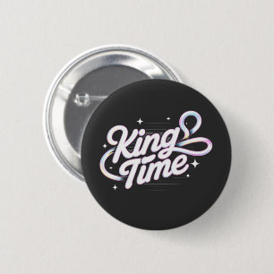 König Zeit Retro-Typografie Motivationsdesign Button