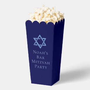Königblaue Bar-Mizwa-Party Stern-Davids-Popcorn Geschenkschachtel